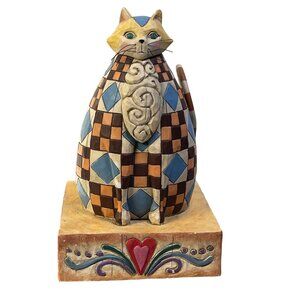 Vintage 2003 Jim Shore x Enesco Heartwood Creek ABIGAIL Cat Figurine in Box 6”